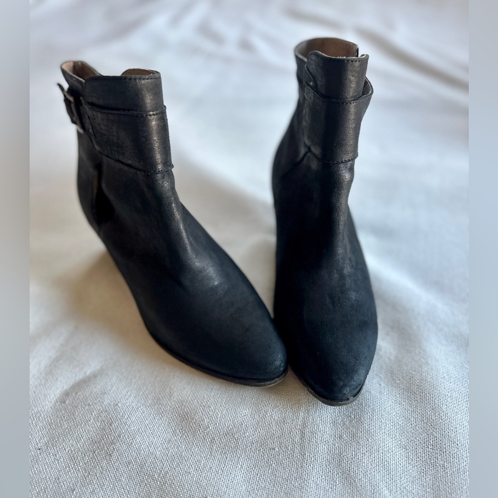 FREE PEOPLE Belleville Black Leather Ankle Boots | Women’s 8.5 - Picture 4 of 10
